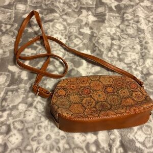 Cork Crossbody purse, small pattern on one side new with tags